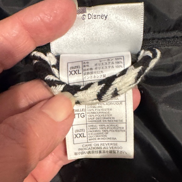 Stylish Black and White Pea Coat - Picture 7 of 10